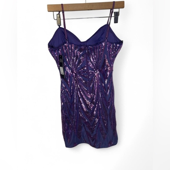 NWT Fashion nova Jazmine Mini Dress - Purple size M - Picture 5 of 7